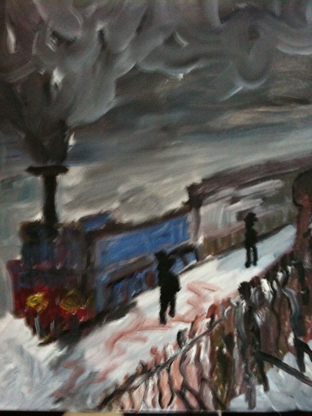 train sous la neige (2014)